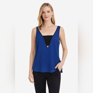 Express: Royal Blue and Black Cutout Tank Top Size M